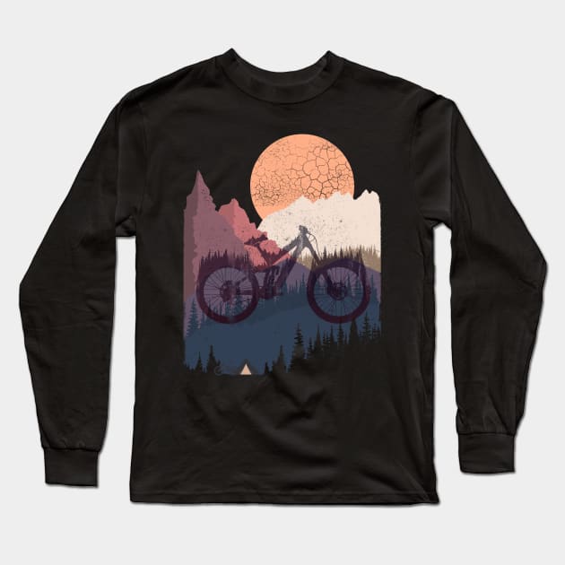 Downhill Long Sleeve T-Shirt by Bongonation